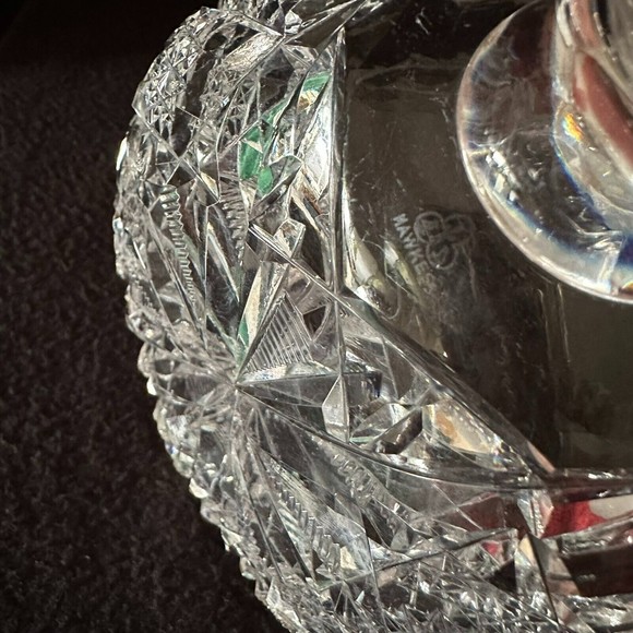 HAWKES American Brilliant Cut Glass Nappy Dish Bowl Signed - Picture 7 of 12